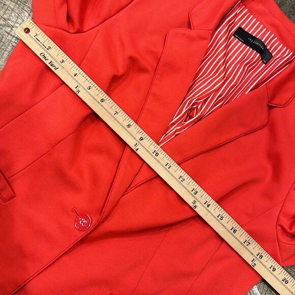 NWT The Limited Coral Red On Button Notch Collar Blazer Size L - Picture 4 of 9